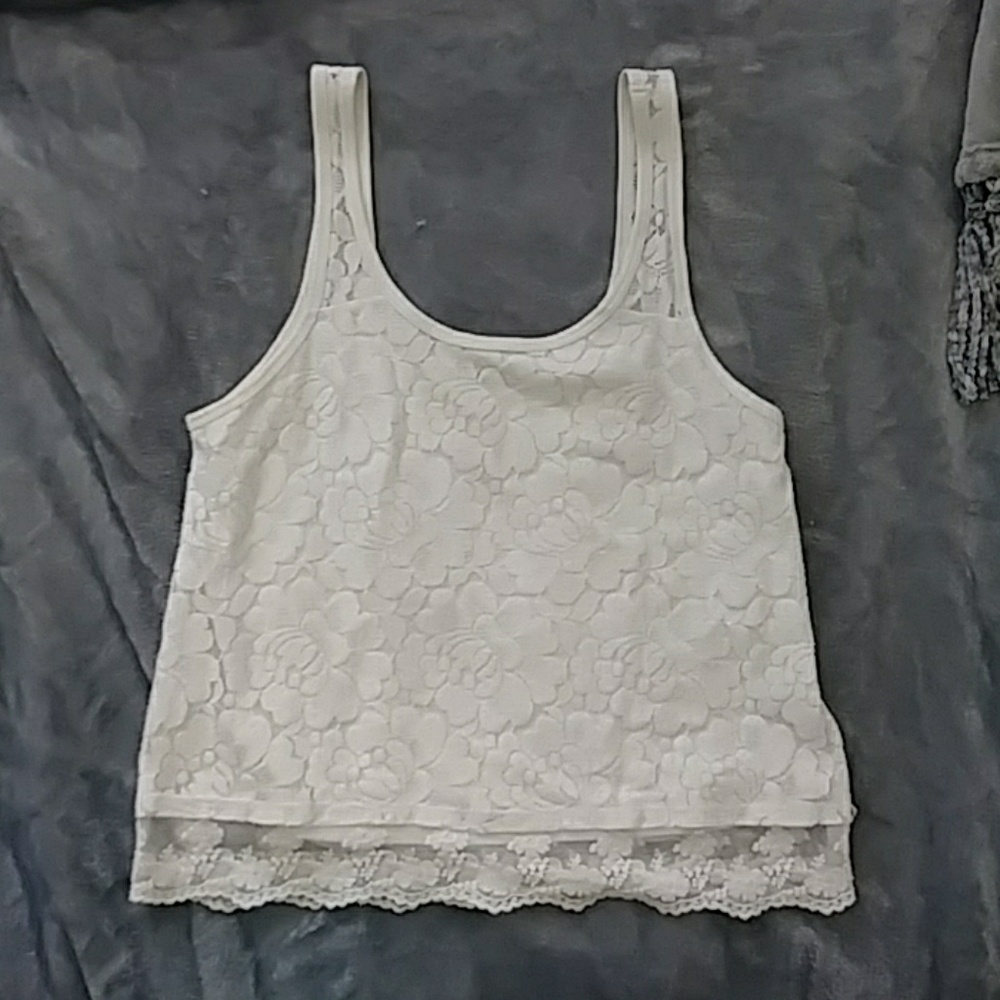 White floral tank